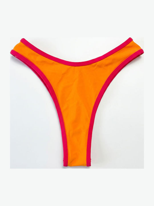 Bikini Inferioare Brazilia Portocalii / Fucsia