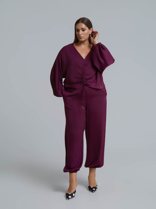 Bluza Damă Satin Violet