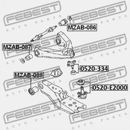 Μπροστινός Δακτύλιος Άνω Βραχίονα Ελέγχου Mazda Bongo Sk 1999-2010 Jp S47p-34-460