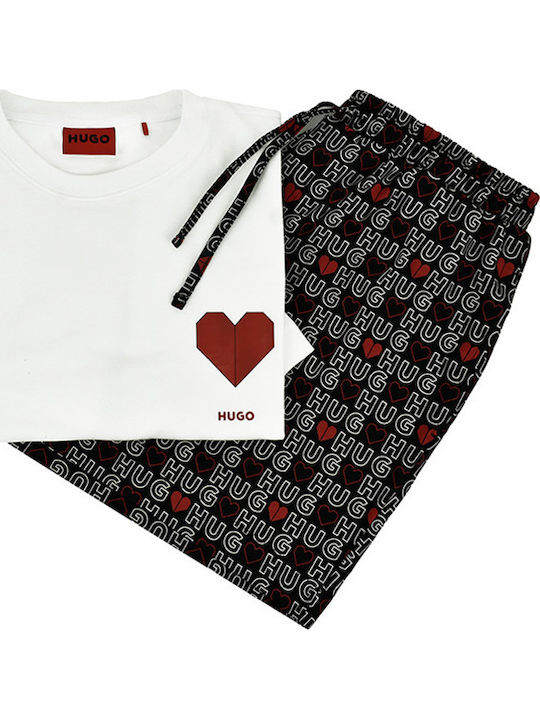 Hugo Pijama de vară pentru bărbați Alb Hugo Pijama de vară pentru bărbați Alb