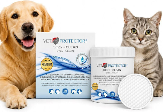Jm Sante Vet Protector Eyes Clean Кърпички за Очите Домашни Любимци 50 Бр