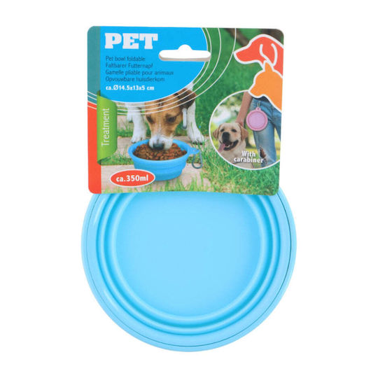 Pet Treatment Метална Купа за Храна и Вода 350ml в Светлосин Цвят
