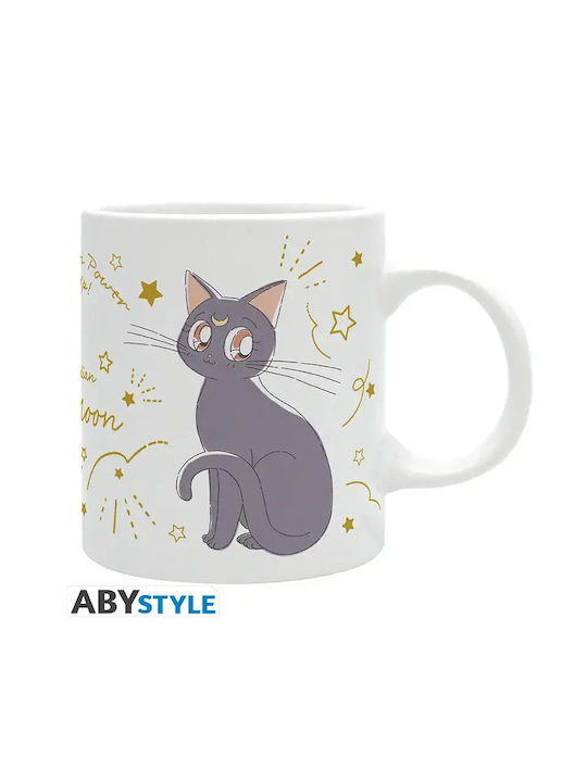 Luna & Artemis Cats Black Ceramic Mug 320ml