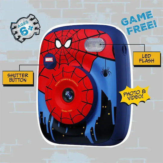 Marvel Spider-Man Kids Camera 48MP Full HD (1080p) with Thermal Printing Multicolour