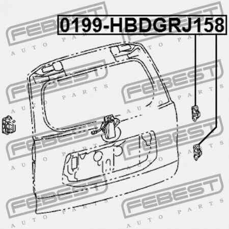 Febest Mechanismus Der Tür Toyota Land Cruiser Prado 2002 0199-HBDGRJ158