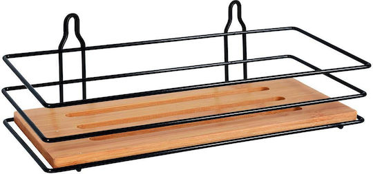 Bisk Стенна Етажерка за баня Bamboo Черна