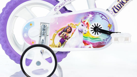 Dino Bikes Unicorn Academy 12" Bicicletă Copii BMX Multicoloră