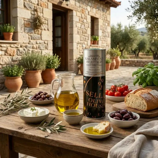 Sellas Kalamata’s Heritage Extra Virgin Olivenöl mit Fruchtigem Infusion 1lt