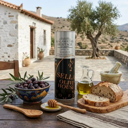 Sellas Kalamata’s Heritage Extra Virgin Olivenöl mit Fruchtigem Infusion 1lt