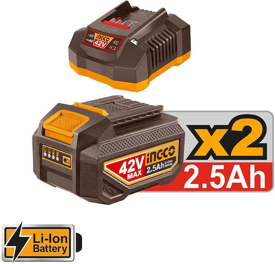 Ingco CSLI4218512E Δισκοπρίονο 42V 2x2.5Ah