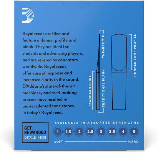 Daddario Royal Bb Clarinet Anci Pentru Clarinet