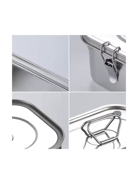 Pandaboo Inox Silver Lunch Box 2lt