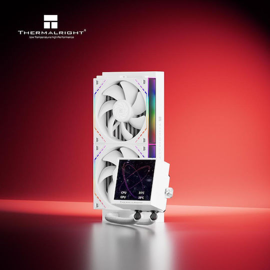 Thermalright Peerless Vision Υδρόψυξη AIO CPU με 2 Ανεμιστήρες 120mm και ARGB Φωτισμό Λευκή