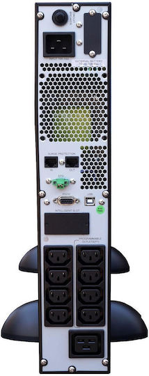 Orvaldi V3000+ 2U LCD UPS Line-Interactive 3000VA 2700W with 8 IEC Power Plugs