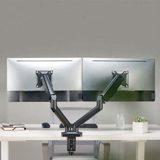 LogiLink Стойка за 2 Монитори до 32" с Рамо Черна (BP0177)