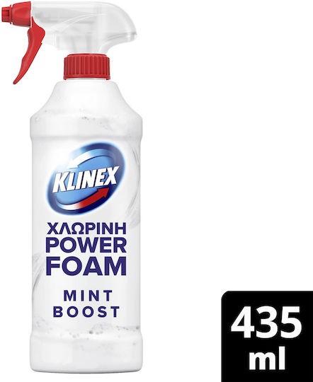 Klinex Power Foam Пяна за почистване на баня с хлор 435ml