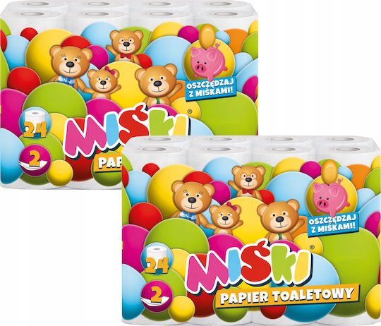 Private Label Tissue Toilet Paper 24 Rolls 2 Packs 5906142908028