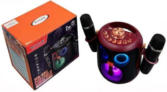 Difuzor Karaoke cu Microfoane Wireless WS-930 Roșu