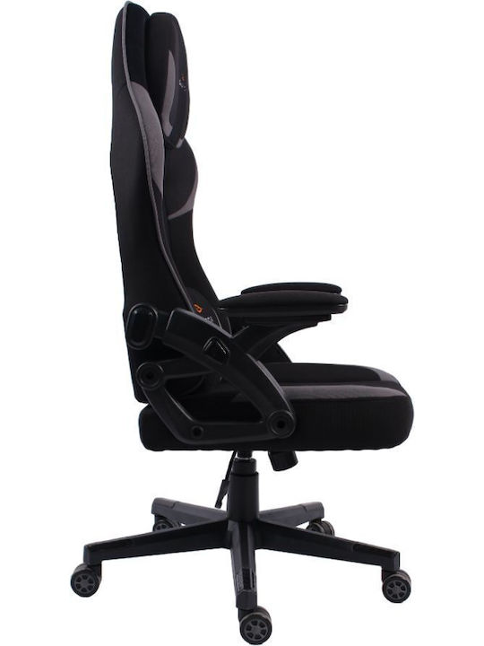 Raptor Fury Fabric Gaming Chair with Adjustable Arms Black / White