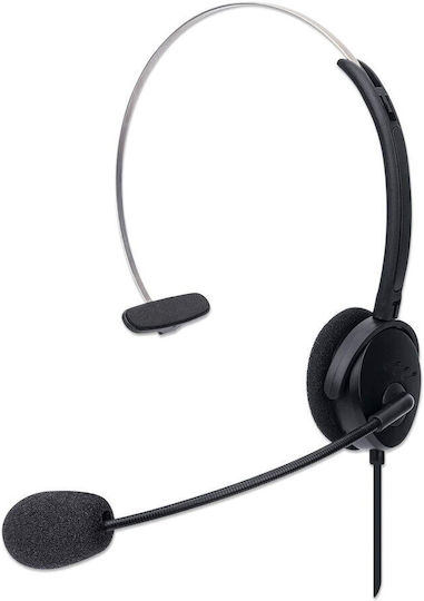 Manhattan Mono On Ear Multimedia Headphone with Microphone USB-A 179867