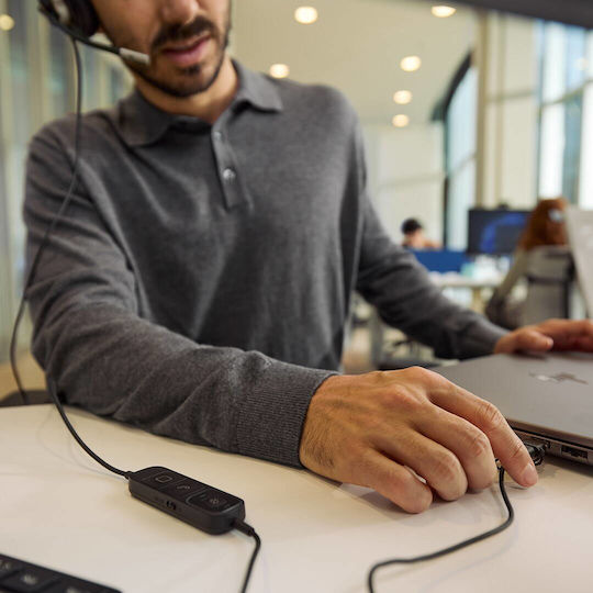 HP Poly Mission 615 On Ear Căști Multimedia cu Microfon și Conectivitate USB-A / USB-C