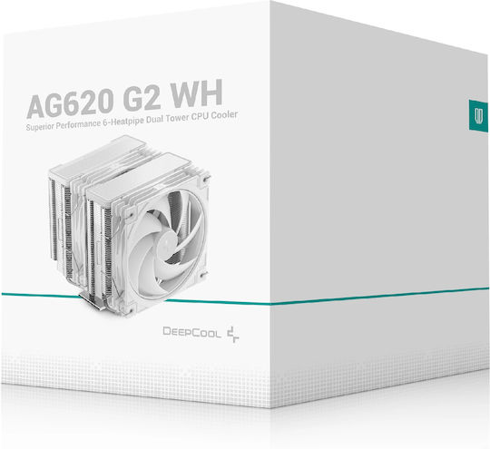 Deepcool AG620 G2 CPU-Kühlerlüfter für Steckdose 1700/1851/AM4/AM5 Weiße
