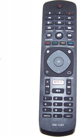 Hq Lxp1285 TV-Fernbedienung Philips LCD Netflix 3D RM-L1285 Schwarz