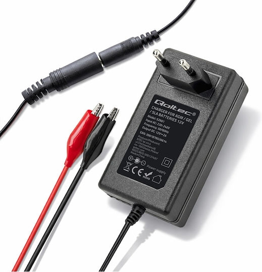 Qoltec Batterieladegerät 12V 2A 24W