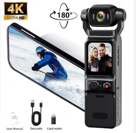 XY-05950 Action Camera 4K Ultra HD with 1.69" Screen Black