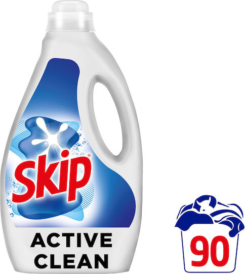 Skip Active Clean Liquid Detergent for Coloreds Clothes 4.5lt (90 Measuring Cups)