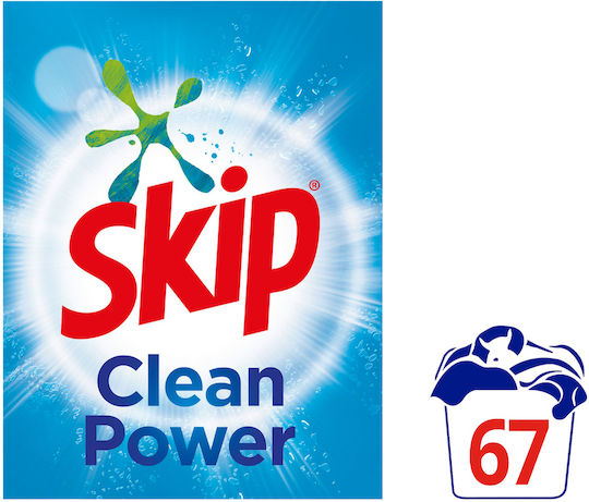 Skip Clean Power Laundry Detergent Powder 4.355kg (67 Measuring Cups)