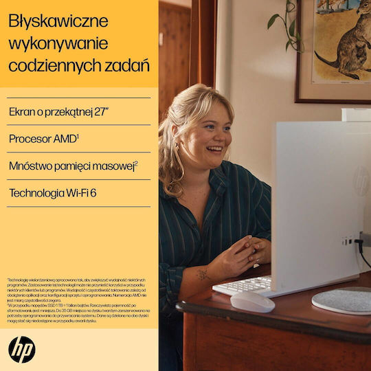 HP 27-cr0204nw 27" (Ryzen 7-7730U/16GB/512GB SSD/FHD/No OS)