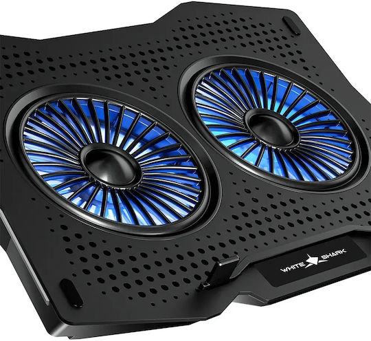 White Shark Ice Guard Cooling Pad for Laptop up to 17.3" with 2 Fans