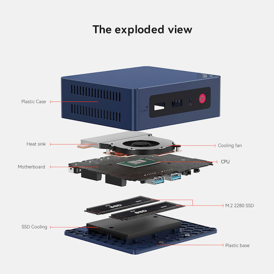 Beelink S13 Мини компютър (N-Series N150/12GB DDR5/512GB SSD/W11 Pro)