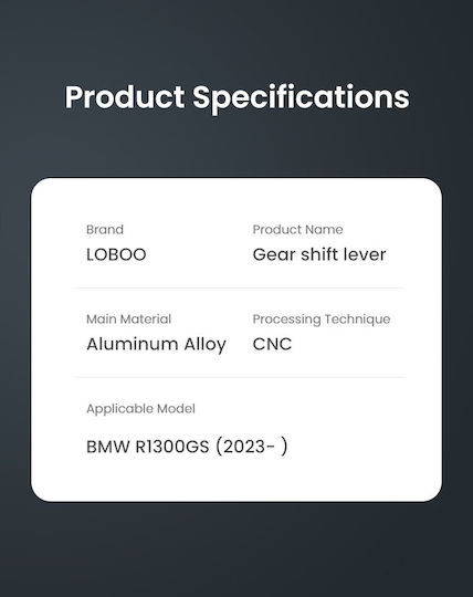 Loboo Άξονας Λεβιέ Ταχυτήτων Μοτοσυκλέτας για Keeway Easy