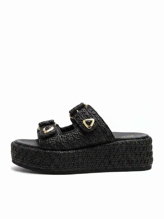 Women's Platforms In Espadrille Style Black