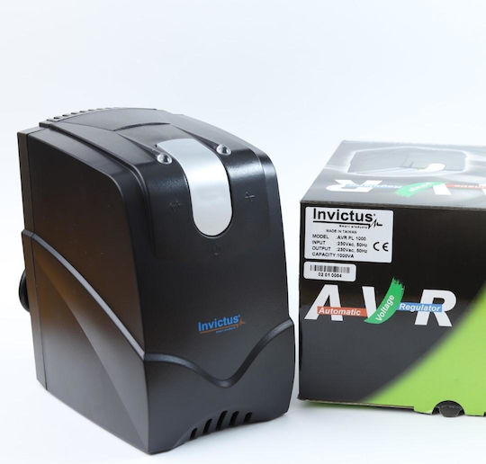Invictus AVR-PL-1000VA Compact Voltage Regulator Relay with 2 Sockets Current