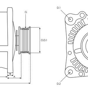Alternator Mitsubishi Eclipse 2.4 Galant 2.4