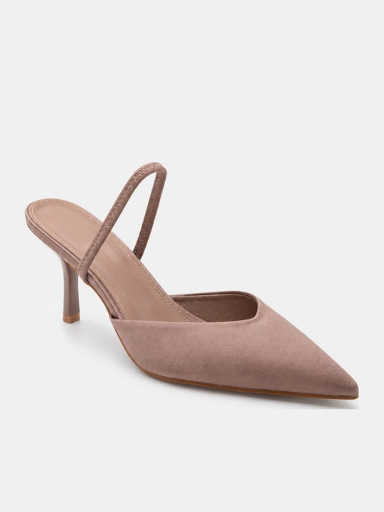 Pointed Toe Heels with High Khaki Heel