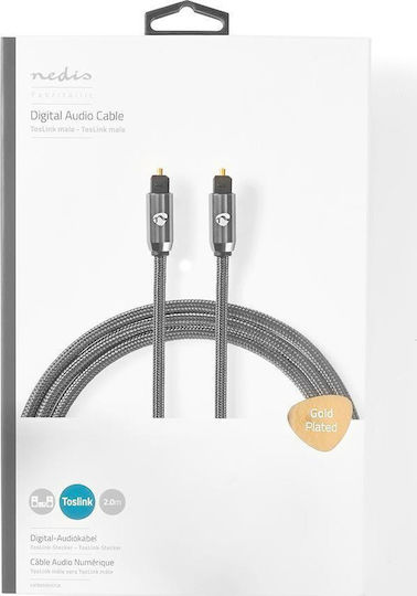 Nedis Catb25000gy10 Toslink Optical Audio Cable 2m