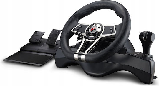 FlashFire Hurricane Steering Wheel with Shifter and Pedals for PC / PS3 / PS4 / Switch with 270° Rotation