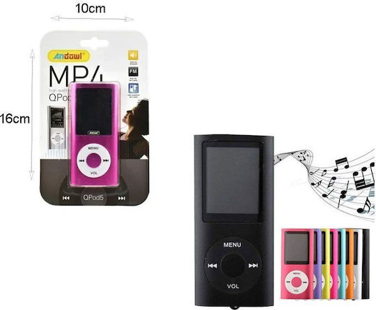 Andowl QPOD5 MP4 Player with 1.8" TFT Screen Fuchsia