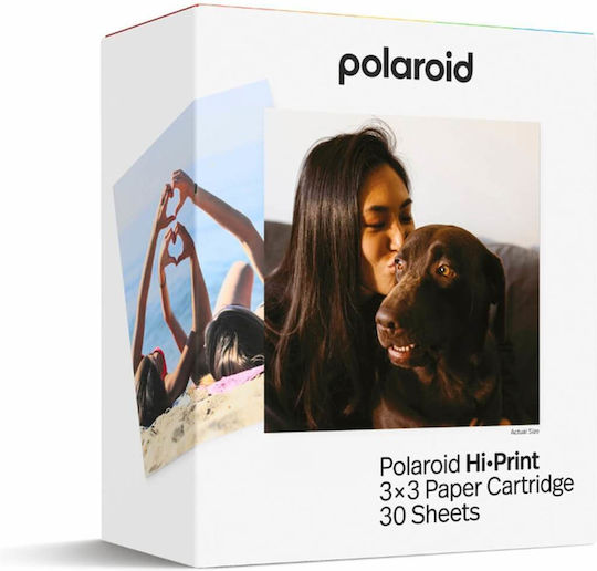 Polaroid Hi-Print Photo Paper Instant 3x3 for Thermal Sublimation/Transfer Printers / Inkjet 30 Sheets