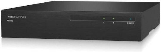 Lab Gruppen FA1202 Усилвател на мощност Търговски усилвател 2 канала 120W/100V с вентилационна система в Черен цвят