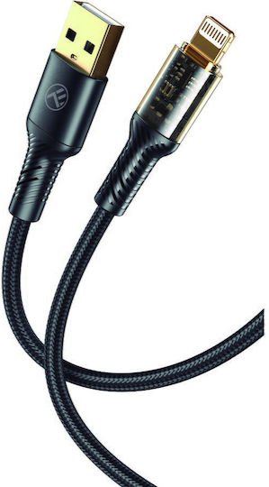 Tellur Transparent Series Tll155701 Lightning Cable Usb A Male to Male 1m Black