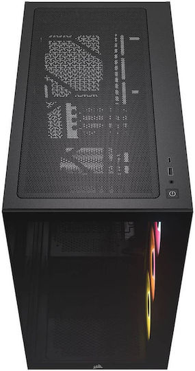 Corsair 2800X RS-R Геймърско Micro Tower Компютърно Кутия с ARGB Осветление Черно
