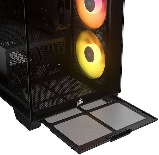 Corsair 2800X RS-R Геймърско Micro Tower Компютърно Кутия с ARGB Осветление Черно