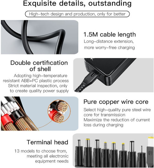 Yesido Universal Laptop Charger 65W 5A