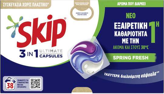Skip Spring Fresh Laundry Detergent with Fragrance Spring Fresh (38 Capsules)