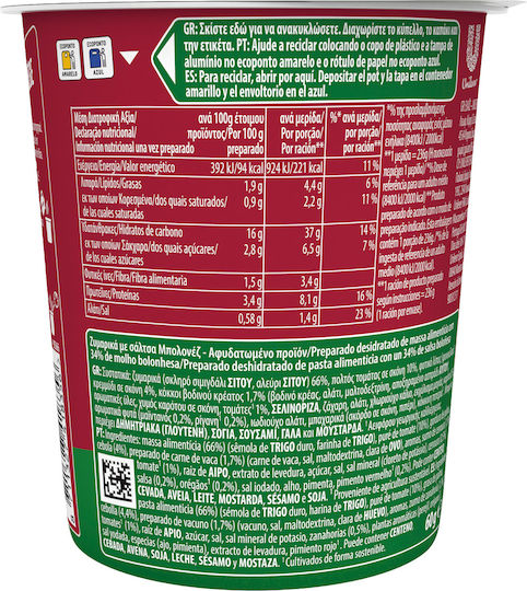 Knorr Pasta Snack Pot Bolognese 60gr